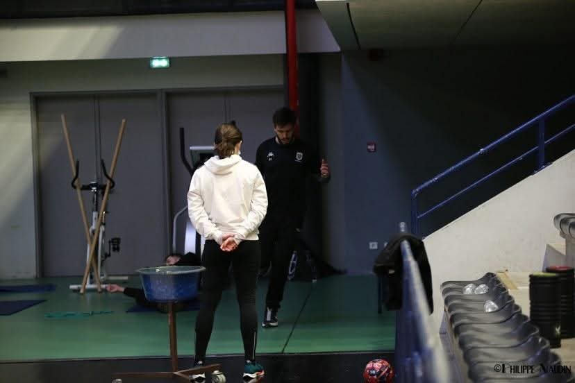 Justine Bouet en réathlétisation avec l'équipe pro de l'Angers SCO Handball